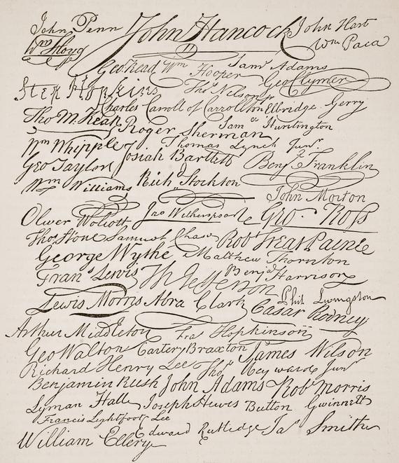 declaration of independence signatures. Signatures to the Declaration